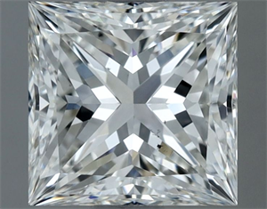 Picture of Natural Diamond 1.00 Carats, Princess with  Cut, F Color, VS2 Clarity and Certified by IGI