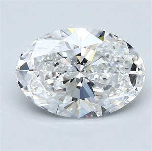 Picture of Natural Diamond 2.50 Carats, Oval with  Cut, E Color, VS2 Clarity and Certified by GIA