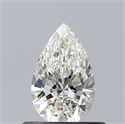 Natural Diamond 0.50 Carats, Pear with  Cut, I Color, VS1 Clarity and Certified by GIA