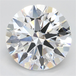 Picture of Lab Grown Diamond 4.14 Carats, Round with Excellent Cut, D Color, VVS2 Clarity and Certified by GIA