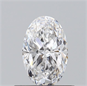 Natural Diamond 0.52 Carats, Oval with  Cut, D Color, VS2 Clarity and Certified by GIA