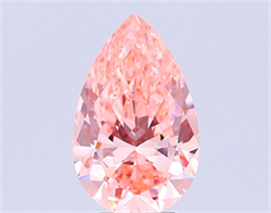 Picture of Lab Grown Diamond 6.03 Carats, Pear with  Cut, Fancy Vivid Pink Color, VVS2 Clarity and Certified by IGI