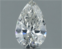 Natural Diamond 0.50 Carats, Pear with  Cut, I Color, SI1 Clarity and Certified by GIA