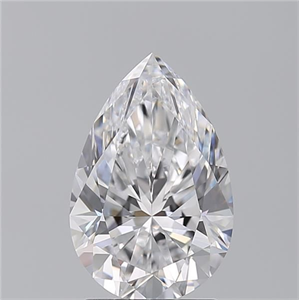 Picture of Natural Diamond 2.24 Carats, Pear with  Cut, D Color, VVS1 Clarity and Certified by GIA