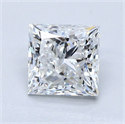 Natural Diamond 1.21 Carats, Princess with  Cut, E Color, SI1 Clarity and Certified by GIA