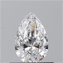 Natural Diamond 0.50 Carats, Pear with  Cut, D Color, VS1 Clarity and Certified by GIA