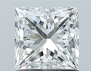 Foto Diamante Natural 1.05 quilates, Princesa , Color G, claridad VS2 y certificado GIA de