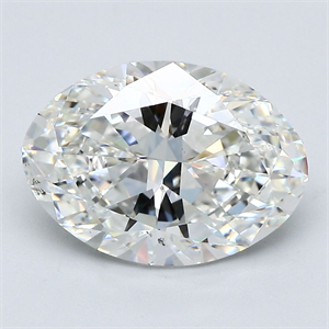 Picture of Natural Diamond 4.03 Carats, Oval with  Cut, H Color, SI1 Clarity and Certified by GIA