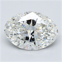 Natural Diamond 4.03 Carats, Oval with  Cut, H Color, SI1 Clarity and Certified by GIA