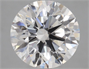 Lab Grown Diamond 4.50 Carats, Round with Excellent Cut, D Color, VVS1 Clarity and Certified by GIA