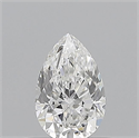 Diamante Natural 0.54 quilates, De pera , Color E, claridad VVS2 y certificado GIA