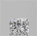 Diamante Natural 0.53 quilates, Princesa , Color E, claridad VVS1 y certificado GIA