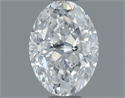 Natural Diamond 0.90 Carats, Oval with  Cut, F Color, SI2 Clarity and Certified by GIA