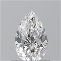 Natural Diamond 0.71 Carats, Pear with  Cut, D Color, VVS1 Clarity and Certified by GIA