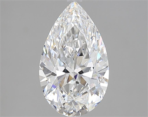 Picture of Natural Diamond 2.01 Carats, Pear with  Cut, E Color, VVS2 Clarity and Certified by GIA