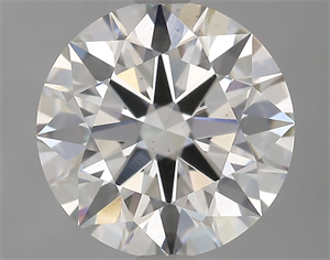 Picture of Lab Grown Diamond 2.10 Carats, Round with Ideal Cut, F Color, VS2 Clarity and Certified by IGI