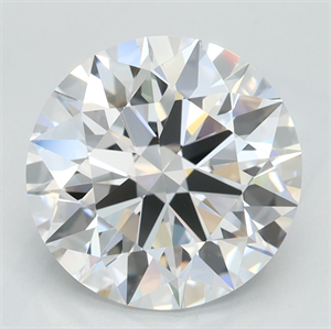 Picture of Lab Grown Diamond 3.05 Carats, Round with Excellent Cut, D Color, IF Clarity and Certified by GIA