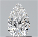 Natural Diamond 0.71 Carats, Pear with  Cut, E Color, VS2 Clarity and Certified by GIA