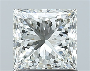 Picture of Natural Diamond 1.00 Carats, Princess with  Cut, H Color, IF Clarity and Certified by IGI