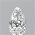 Natural Diamond 0.50 Carats, Pear with  Cut, H Color, IF Clarity and Certified by GIA