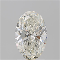 Natural Diamond 1.76 Carats, Oval with  Cut, J Color, SI2 Clarity and Certified by GIA