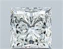 Natural Diamond 1.01 Carats, Princess with  Cut, I Color, VS1 Clarity and Certified by GIA