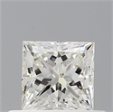 Natural Diamond 0.51 Carats, Princess with  Cut, I Color, SI1 Clarity and Certified by GIA