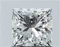 Natural Diamond 1.00 Carats, Princess with  Cut, H Color, VS1 Clarity and Certified by GIA