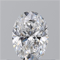 Natural Diamond 0.51 Carats, Oval with  Cut, D Color, VVS1 Clarity and Certified by GIA