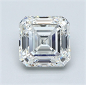 Diamante Natural 1.50 quilates, Asscher , Color G, claridad VVS2 y certificado GIA