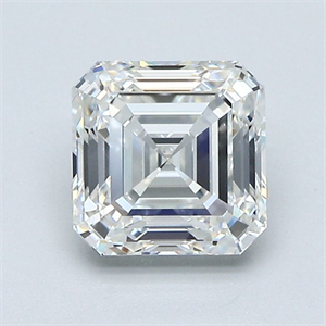 Picture of Natural Diamond 1.50 Carats, Asscher with  Cut, G Color, VVS2 Clarity and Certified by GIA