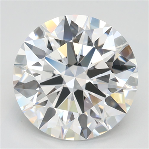 Picture of Lab Grown Diamond 3.73 Carats, Round with Ideal Cut, D Color, IF Clarity and Certified by IGI