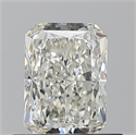 Natural Diamond 0.71 Carats, Radiant with  Cut, J Color, VVS2 Clarity and Certified by GIA