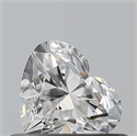 Natural Diamond 0.41 Carats, Heart with  Cut, E Color, IF Clarity and Certified by GIA