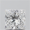 Natural Diamond 1.20 Carats, Princess with  Cut, E Color, SI1 Clarity and Certified by GIA