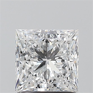 Picture of Natural Diamond 1.20 Carats, Princess with  Cut, E Color, SI1 Clarity and Certified by GIA