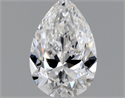 Natural Diamond 0.50 Carats, Pear with  Cut, E Color, VVS1 Clarity and Certified by GIA
