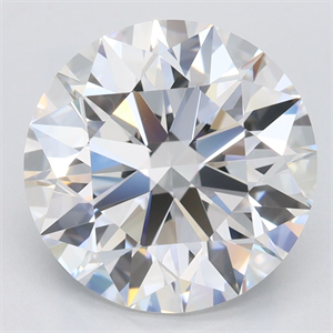 Picture of Lab Grown Diamond 4.07 Carats, Round with Excellent Cut, D Color, VVS1 Clarity and Certified by GIA