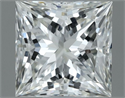 Natural Diamond 0.62 Carats, Princess with  Cut, H Color, VVS1 Clarity and Certified by IGI
