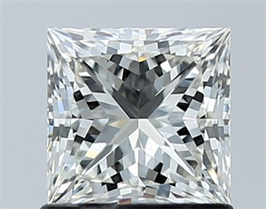 Picture of Natural Diamond 1.05 Carats, Princess with  Cut, I Color, VVS1 Clarity and Certified by GIA