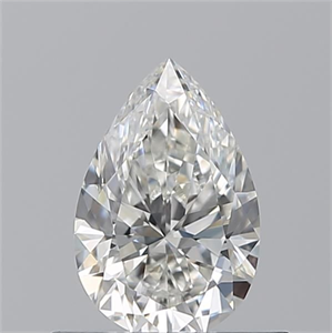 Picture of Natural Diamond 0.56 Carats, Pear with  Cut, H Color, VVS2 Clarity and Certified by GIA