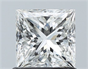 Natural Diamond 1.00 Carats, Princess with  Cut, G Color, VVS2 Clarity and Certified by GIA