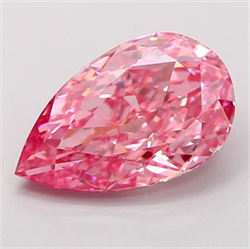 Picture of Lab Grown Diamond 3.02 Carats, Pear with  Cut, Fancy Vivid Pink Color, VVS2 Clarity and Certified by IGI