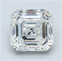 Natural Diamond 2.25 Carats, Asscher with  Cut, G Color, SI1 Clarity and Certified by GIA
