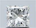 Natural Diamond 1.01 Carats, Princess with  Cut, H Color, VVS2 Clarity and Certified by GIA
