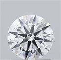 Lab Grown Diamond 1.08 Carats, Round with Ideal Cut, D Color, VVS1 Clarity and Certified by IGI