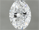 Natural Diamond 0.30 Carats, Oval with  Cut, D Color, VVS2 Clarity and Certified by GIA