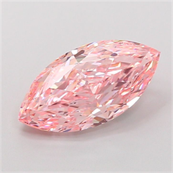 Picture of Lab Grown Diamond 3.08 Carats, Marquise with  Cut, Fancy Vivid Pink Color, VVS2 Clarity and Certified by IGI