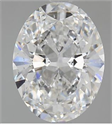 Natural Diamond 2.50 Carats, Oval with  Cut, D Color, SI1 Clarity and Certified by GIA