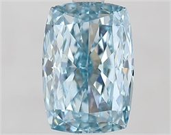 Picture of Lab Grown Diamond 2.06 Carats, CUSHION MODIFIED with  Cut, Fancy Vivid Blue Color, VS1 Clarity and Certified by IGI
